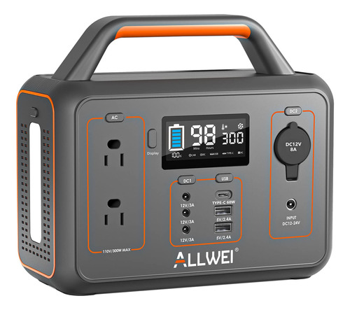 Allwei - Generador De Energa Porttil, 300 W/pico 600 W, Gene