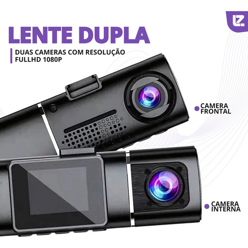 Câmera Dupla Com Sensor G, Loop E Gravação Em Full Hd