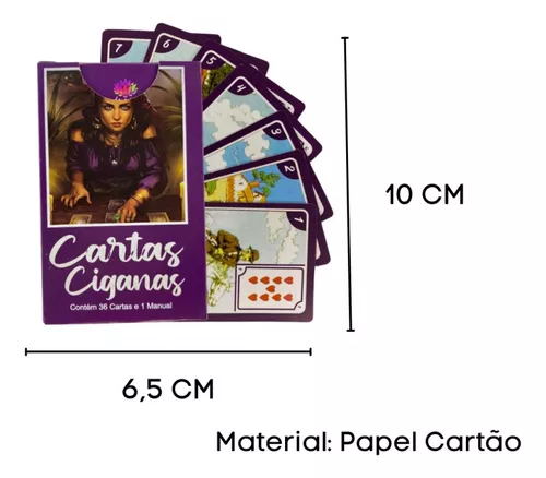 Baralho Tarot Cartas Ciganas Roxo Deck 36 Cartas Oráculo