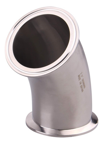 Conexin Codo 45 Tubo 2.5puLG Acero Inoxidable 304 Para Abraz