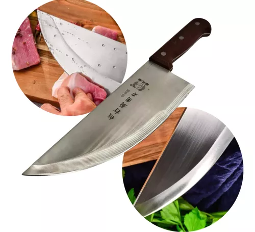 Cuchillo Hacha Cocina Acero Mango Madera Pettish Online