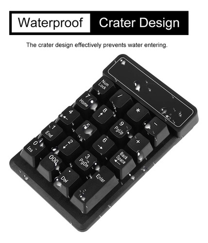 Teclado Numérico Inalámbrico 2.4ghz Semi-mecanico Waterproof