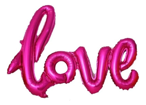 16 Globo Metalico Letrero Con La Palabra Love 36 Pulgadas Color Fiusha