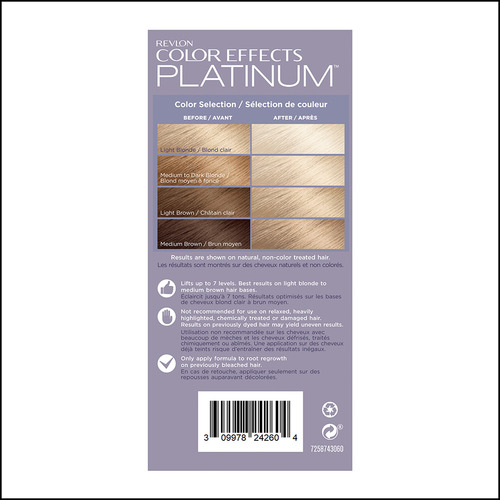Revlon Tinte Colorsilk Color Effects Platinum Tono Plateado Plateado
