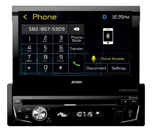 Vx3016 V 1-din Dvd Bluetooth Usb Entrada Av