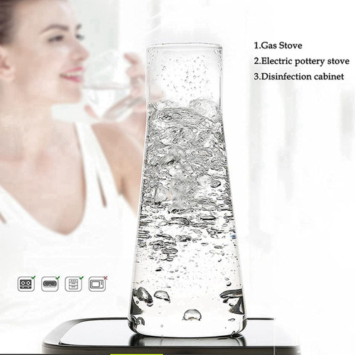 3x Clear Bedside Water Carafe Set With Tumbler Glass For Bed