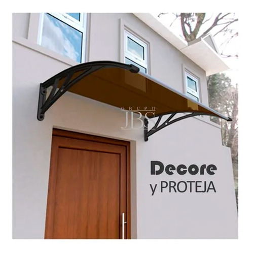 Imagen 3 de 5 de Techo Puerta Ventana Policarbonato Cafe 3pz 125x80 Cm