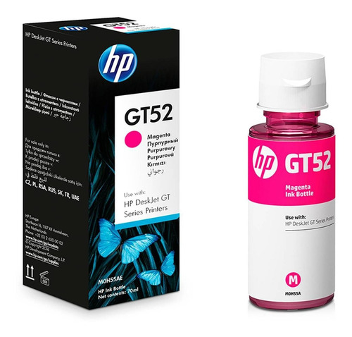 Botella De Tinta Original Magenta Hp Gt52 M0h55al