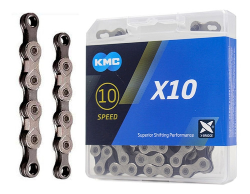 Cadena Kmc X10 Silver/black  10 Vel 