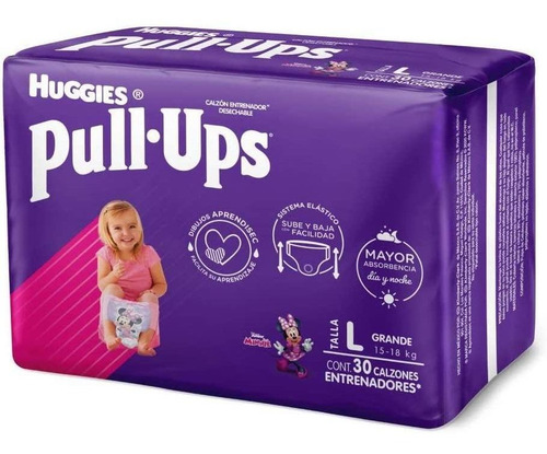 Imagen 1 de 5 de Calzon Entrenador Pull Ups L 30 Piezas Disney