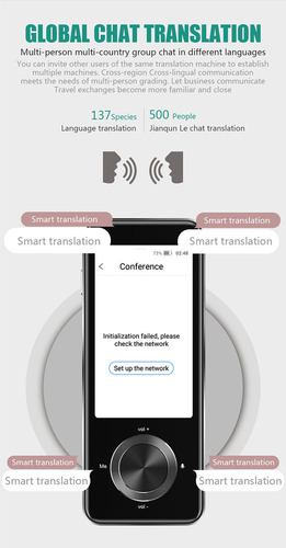 Traductor De Voz Instantáneo Portátil Inteligente 2024 Nuevo