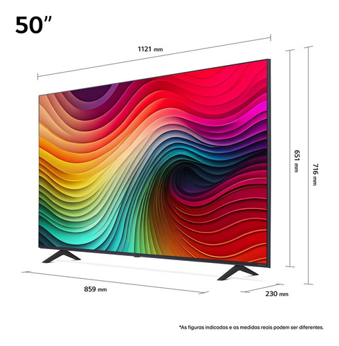 Smart Tv 4k 50 Lg Nanocell 50nano80t Processador 5 Ger7 Ai