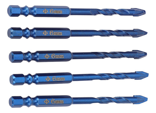 Broca Para Hormigón, 5 Unidades, Excéntrica, 6 Mm, Perforado