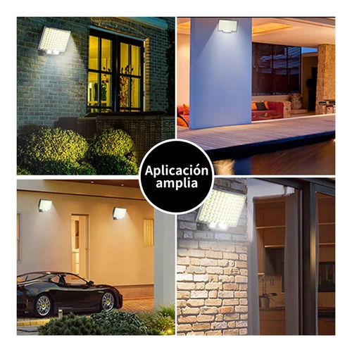 Holfill Lámpara Solar De Pared Exterior De 234 Led Con Sensor De Movimiento Luz 3 Modos Estructura De Lampara Solares Jardín Con Mando A Distancia Color De La Luz Blanco 8000 K Impermeable