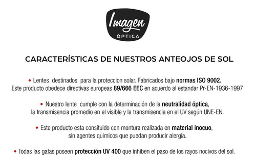 Imagen 4 de 9 de Imagen Óptica Lentes De Sol Revo Hombre Mujer Lvp07