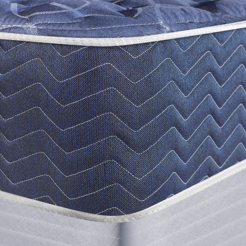 Sommier Y Colchon 2 Plazas (140x190) Serta Owen Resorte Color Gris