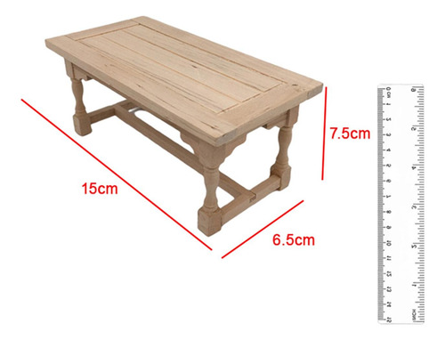 Mesa Auxiliar De Madera En Miniatura Para Muebles De Hogar