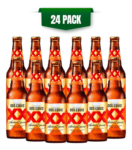 Cerveza Ambar Dos Equis 24 Pack Botella 355 Ml