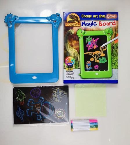 3d Graffiti Pad Led Luminoso Dibujo Tablero Juguete Color Azul