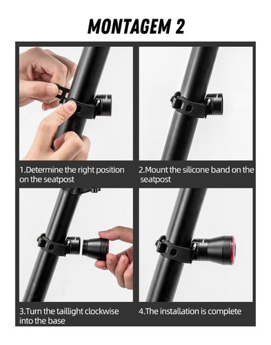 Imagem 6 de 7 de Luz Traseira Premium Inteligente Q5 Rockbros ( Bike )