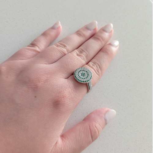 Imagen 4 de 6 de Anillo Plata Italiana 925 Y Circonitas Modelo Patricia