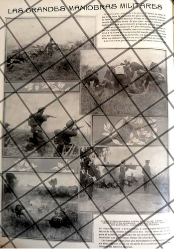 Afiche Antiguo Ejercicios Militares De Infanteria 1910