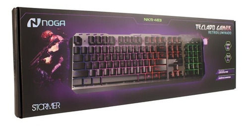 Teclado Gamer Pc Usb Juegos Luces Led Metalico Noga Nkb-463