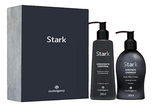 Mahogany Kit Stark Sabonete Liq 240ml E Hidratante 200ml