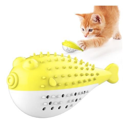 Juguete Interactivo Pez Limpia Dientes Para Gato