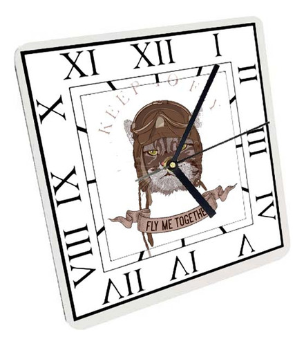 Reloj Madera Brillante Pared Y Mesa  Casco Piloto  A105