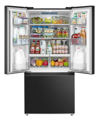 Refrigerador Midea French Door Inverter Quattro Jazz Black 19 Pies Cúbicos