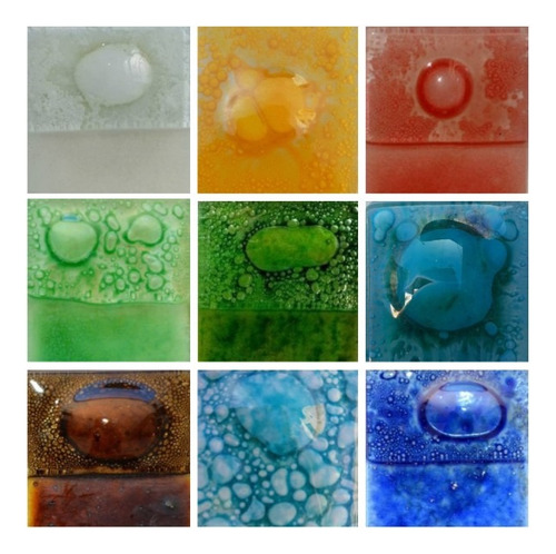 Esmaltes Para Vitrofusión Con Burbujas Promo 9 Colores X50g