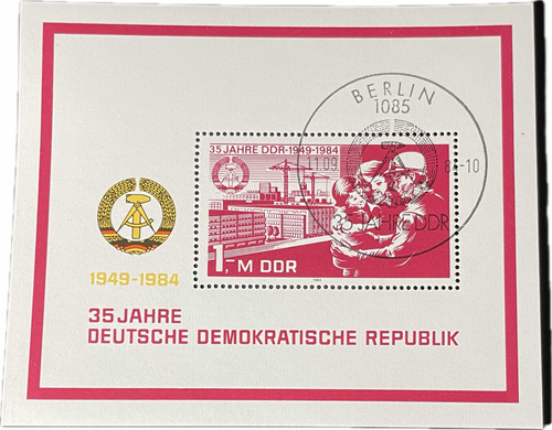 Block De  Estampillas De Alemania  1984