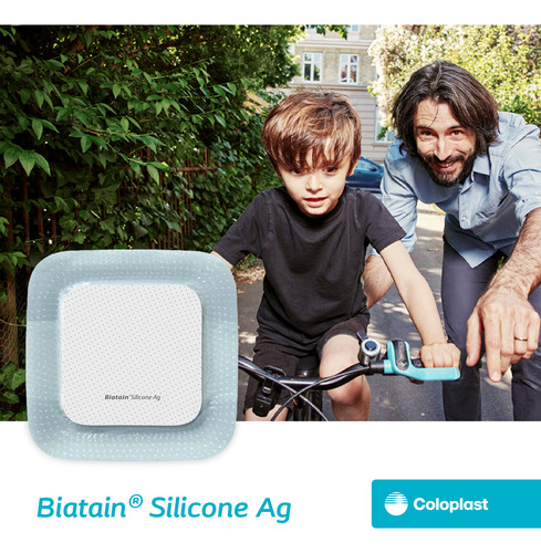 Curativo Biatain Silicone Ag 10x10 Coloplast 39637 - 5 Unida