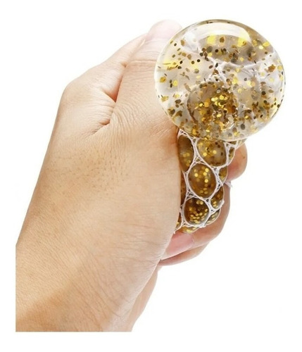 12 Pelotas Antiestres Squishy Glitter Cerebro Hidrogel Orbee