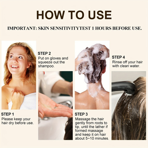 Conjunto De Shampoo Para Tintura De Cabelo Rápida Natural À