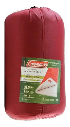 Bolsa De Dormir Coleman Palmetto Hasta -1 Grado Rojo
