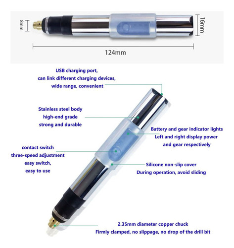 Bolígrafo Micro Grabador Eléctrico Mini Herramientas Grabado
