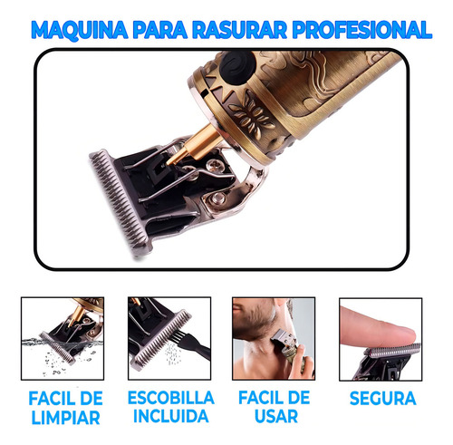 Maquina De Cortar Cabello Perfiladora Cortadora Ele-gate Color Dorado Ele-Gate