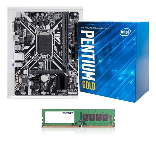 Kit Pentium G5400 + Placa Mae H310 + Memoria 4gb 2666mhz