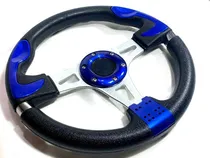 Comprar Volante Deportivo Auto Tuning Racing Color Azul 35cm Vda7-8