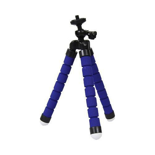 Mini Tripé Flexível Para Celular 16cm - Azul