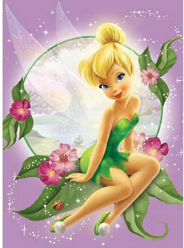 Kit De Pintura Por Diamantes 5d Disney Tinker Bell 40x30 Cm