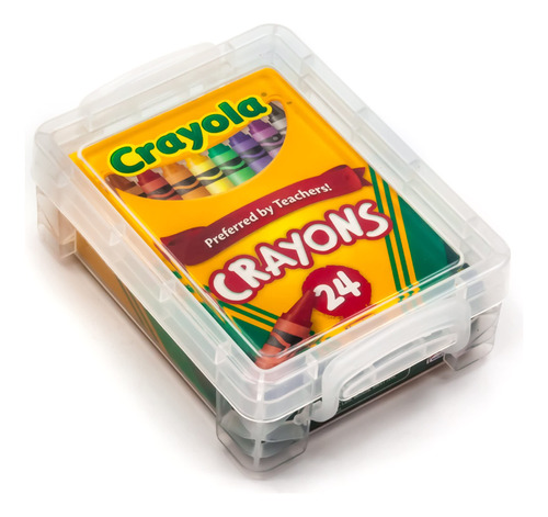 Crayola Crayons 24 Unidades Con Caja De Crayones De Plásti.