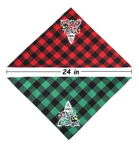 Pañuelos Perros Paquete De 2 Pañuelos De Navidad Cua...