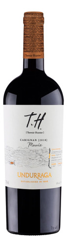 Vinho Chileno Tinto Seco Terroir Hunter Undurraga Carignan Valle del Maule Garrafa 750ml