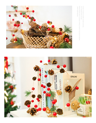 Cadena De Luces Led Navideñas Para Decoración En Forma De Co