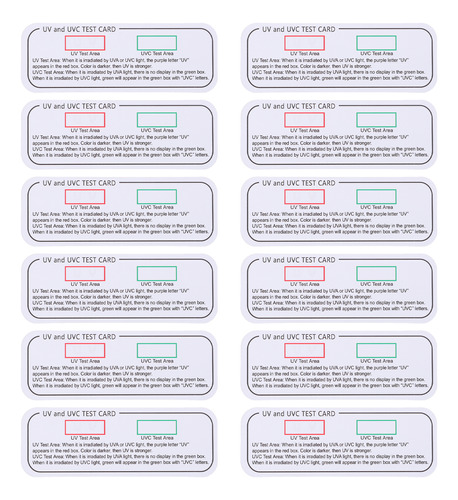 Tarjeta De Prueba Uvb Tester Strip, Resistente Al Agua, 20 U