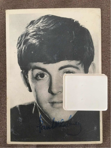 Lote N° 6-  Son 5 Tarjetas Los Beatles  Firma Impresa 1964