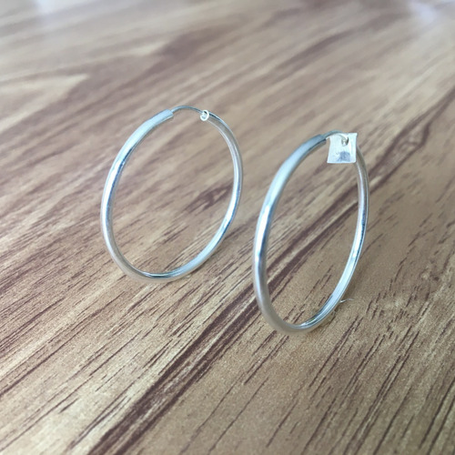 Imagen 3 de 10 de Arracada De Plata 925 De 3cm Mujer Agálea Joyería